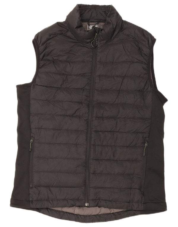 Jack Wolfskin Herren Wattierte Weste UK 34 XS Schwarz Polyester