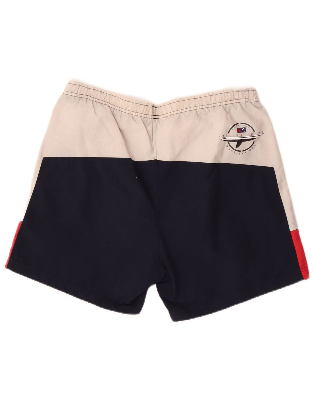 Asics Herren-Badeshorts mit Grafik, groß, marineblau, Colourblock-Polyamid