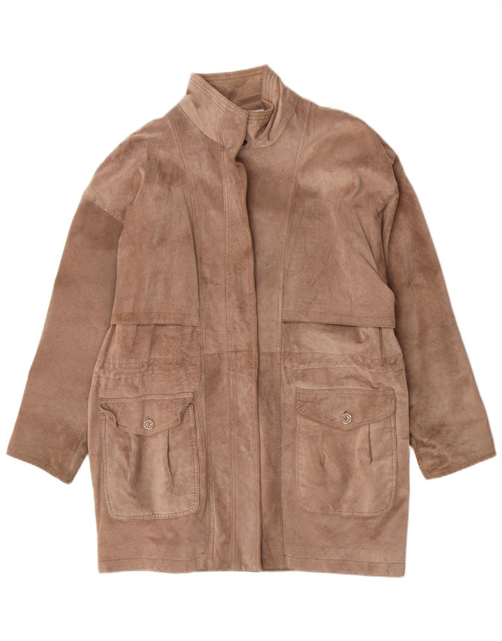 Bagatelle Damen Wildledermantel US 10 Großes braunes Leder