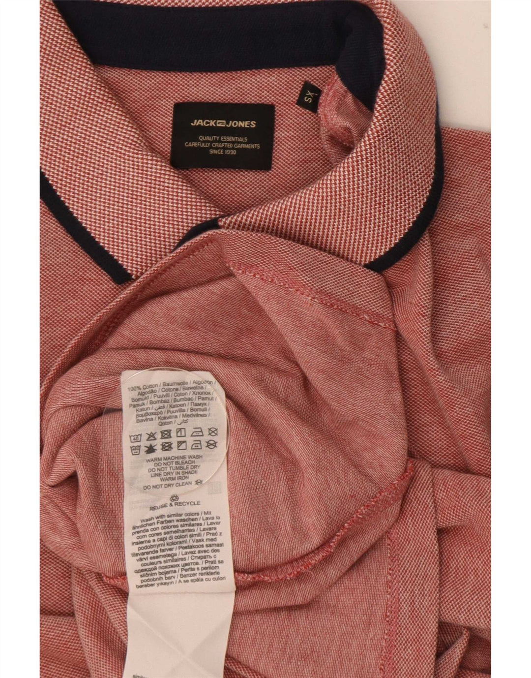 Jack & Jones Herren Poloshirt XS Rote Baumwolle