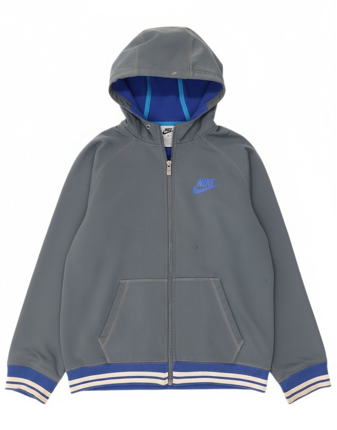 Nike Damen Zip Hoodie Pullover UK 18 XL Grau Polyester
