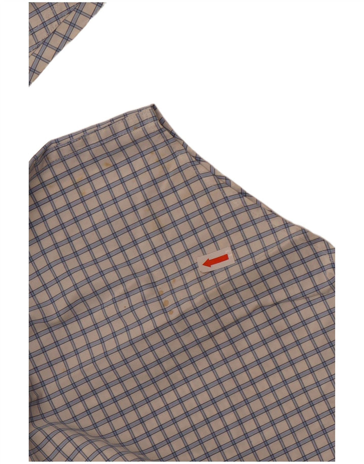 Eddie Bauer Herrenhemd XL weiß kariert Baumwolle