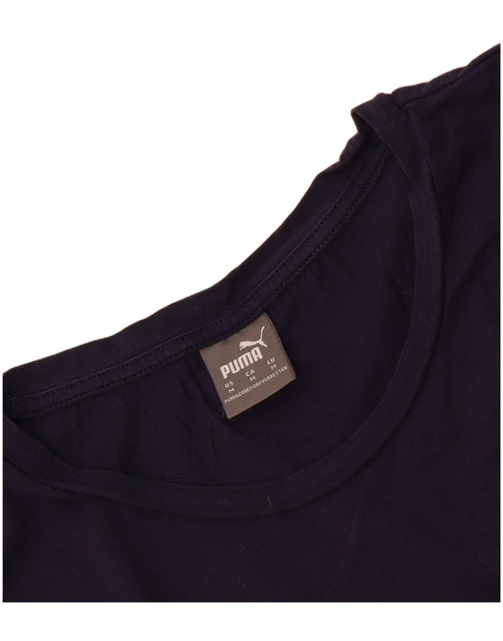 Puma Damen Grafik T-Shirt Top UK 12 Medium Marineblau