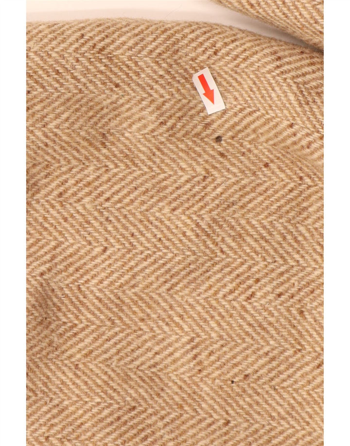 Faciba Herren Bomberjacke IT 50 Large Beige Herringbone Schurwolle