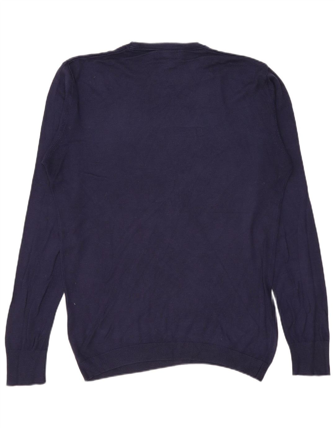 Zara Herren-Pullover mit Rundhalsausschnitt, Größe L, Marineblau