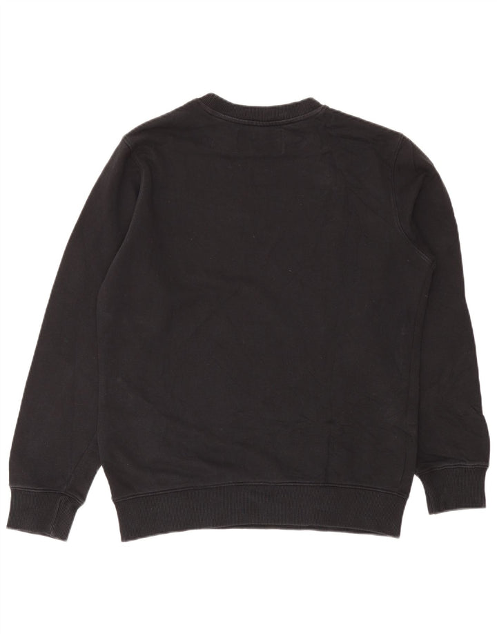 Calvin Klein Herren Grafik-Sweatshirt-Pullover aus mittelschwarzer Baumwolle