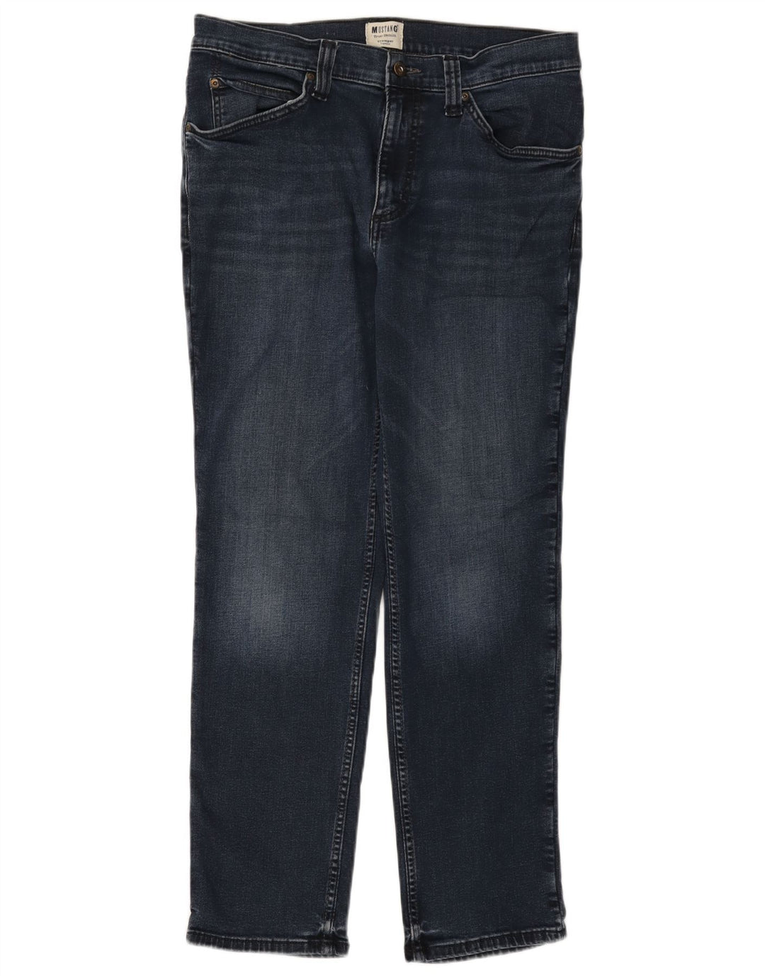 MUSTANG Herren Tramper Tapered Jeans W34 L30 Blaue Baumwolle