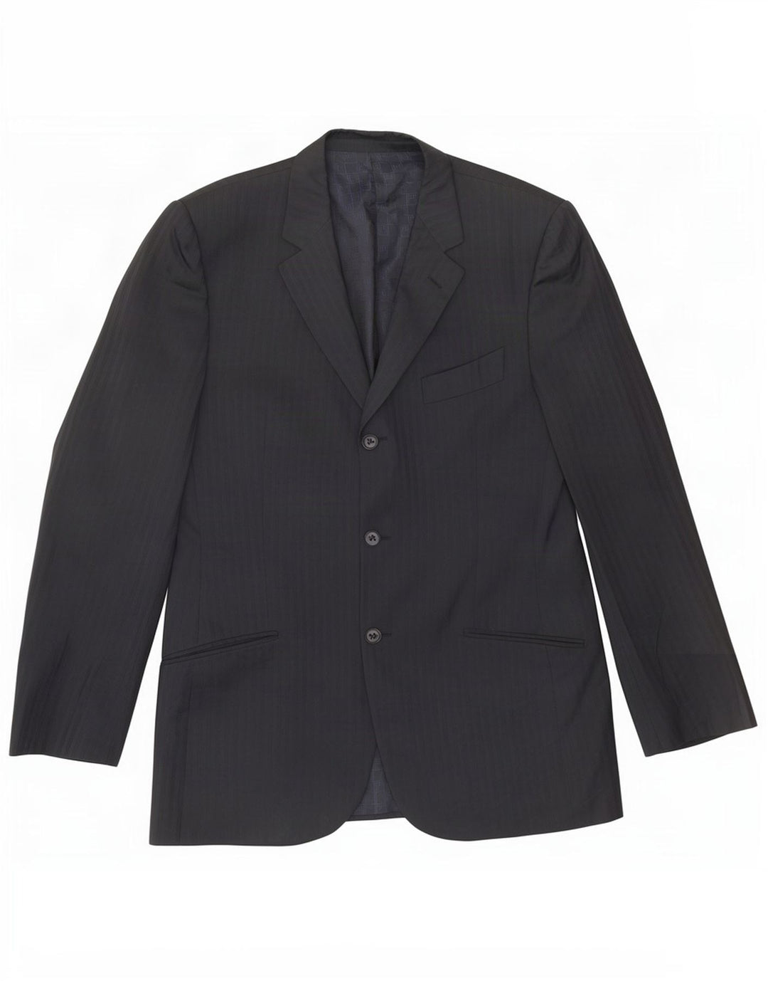 Carlo Pignatelli Herren 3-Knopf-Blazerjacke IT 52 XL Marineblauer Nadelstreifen