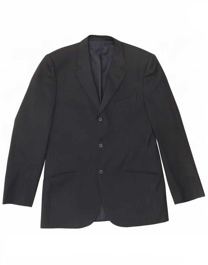 Carlo Pignatelli Herren 3-Knopf-Blazerjacke IT 52 XL Marineblauer Nadelstreifen