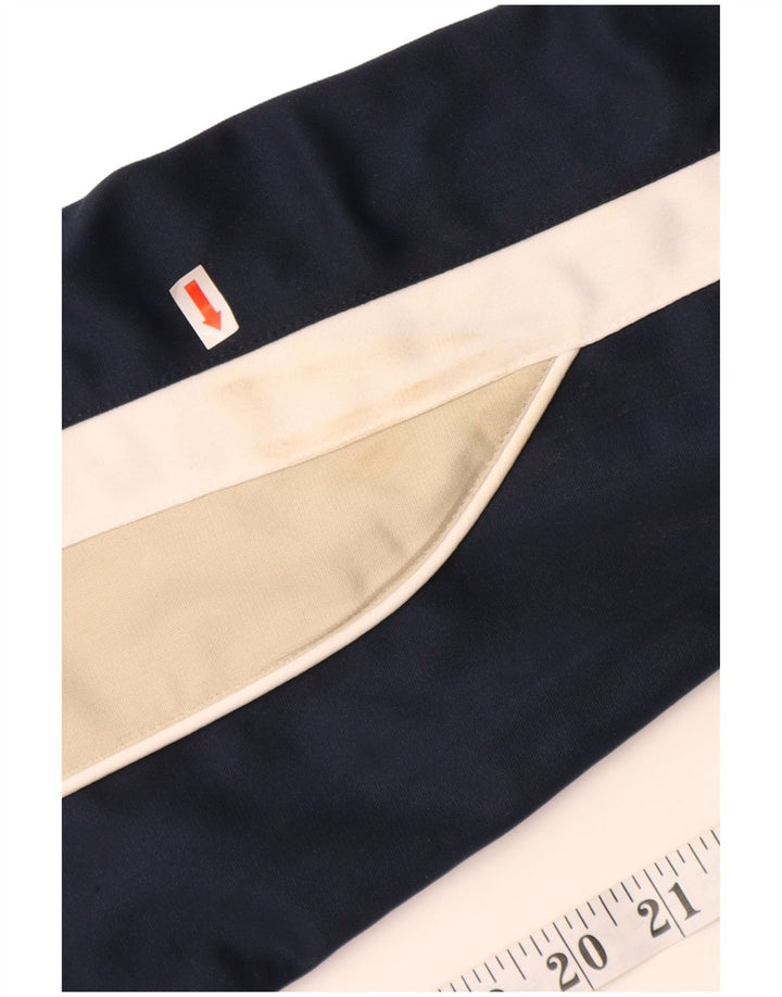 REEBOK Herren-Trainingsanzug-Oberteil, mittleres marineblaues Farbblock-Polyester