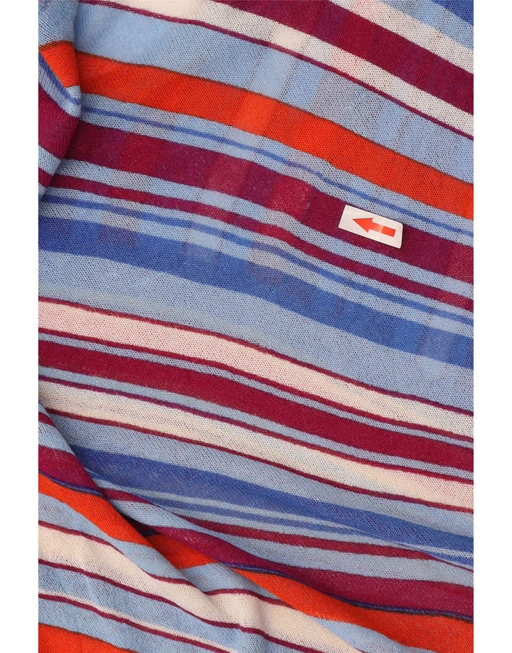 Zara Damen-Pullover mit U-Boot-Ausschnitt, Größe M, mehrfarbig, gestreift, UK 12