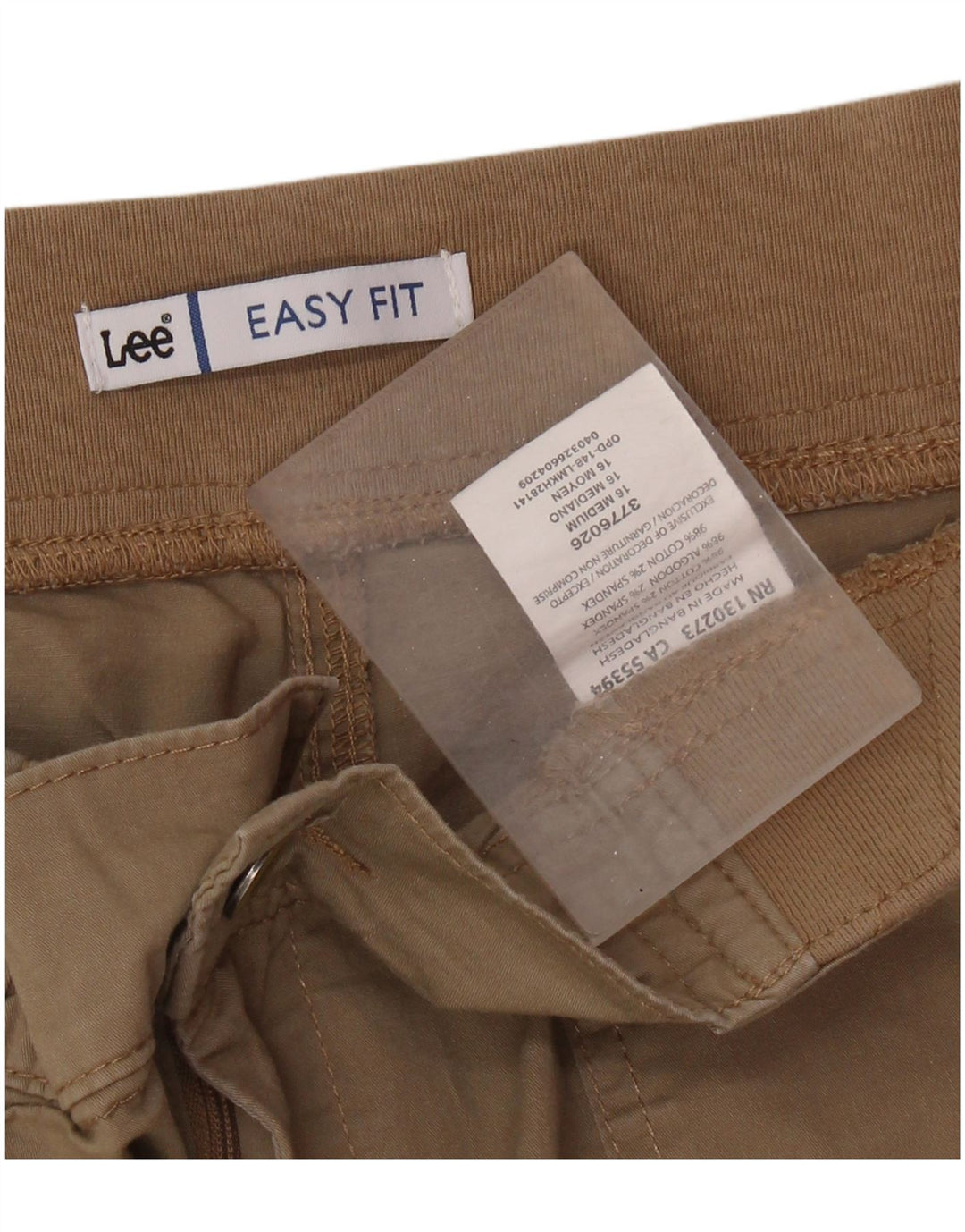 LEE Damen Easy Fit Casual Shorts US 16 2XL W36 Braune Baumwolle