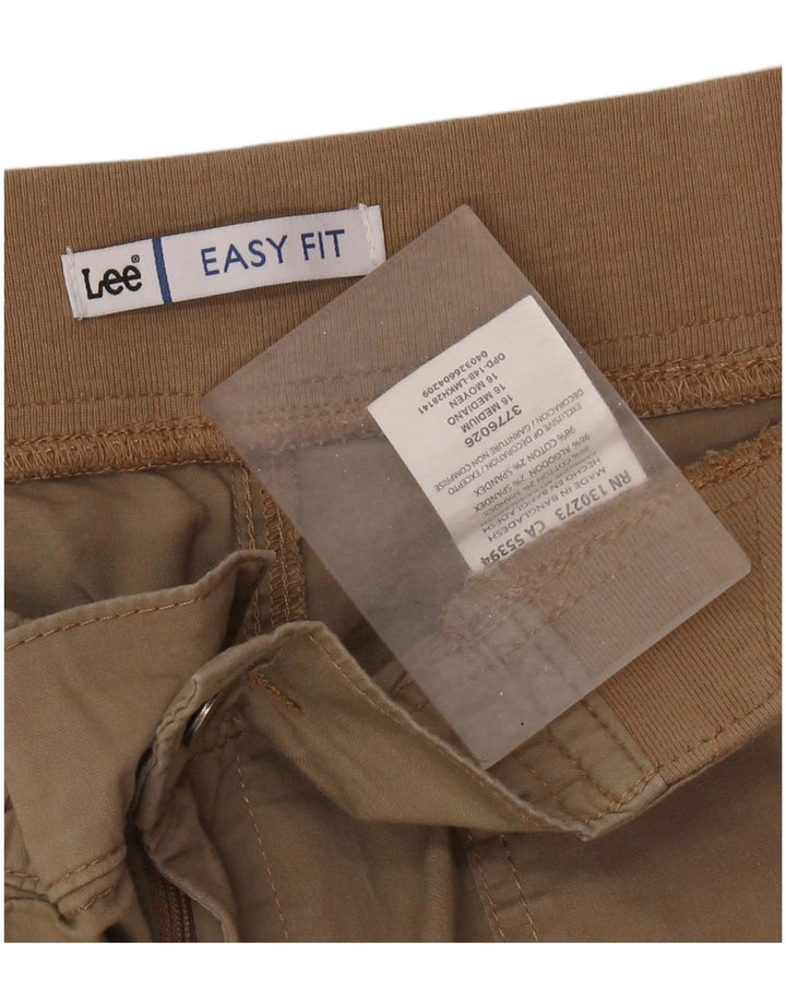 LEE Damen Easy Fit Casual Shorts US 16 2XL W36 Braune Baumwolle