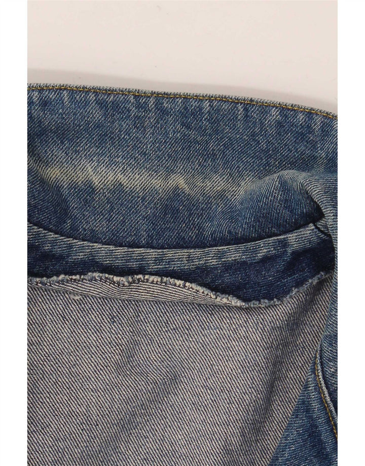 Vintage Damen Übergroße 2-Knopf-Jeans-Blazerjacke UK 18 XL Blau