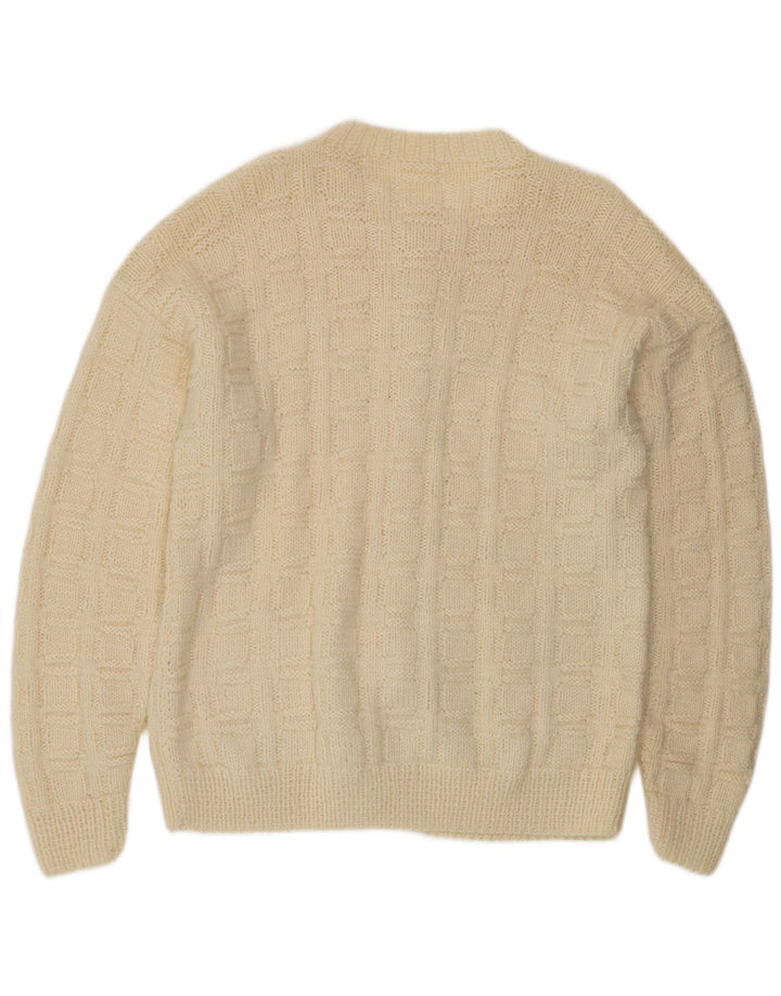Vintage Herren Strickjacke Pullover Groß Beige