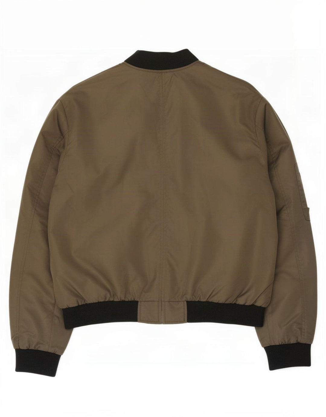 Übergroße Bomberjacke für Damen von Zara, UK 14, mittlerer Khaki-Farbblock