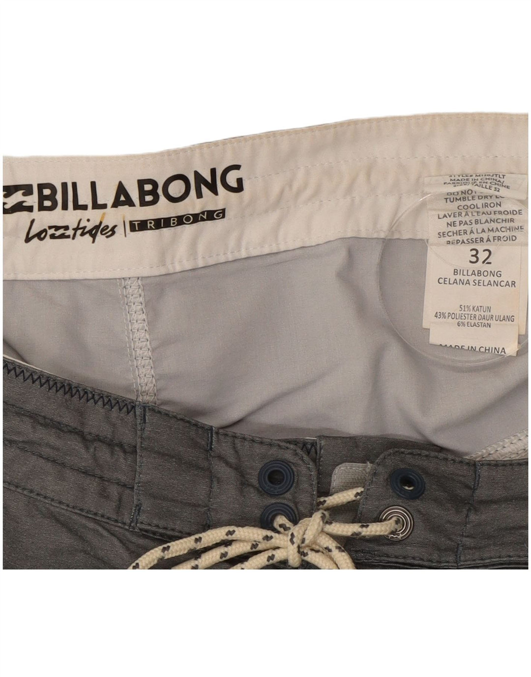 Billabong Herren-Badeshorts aus mittelgrauer Colourblock-Baumwolle