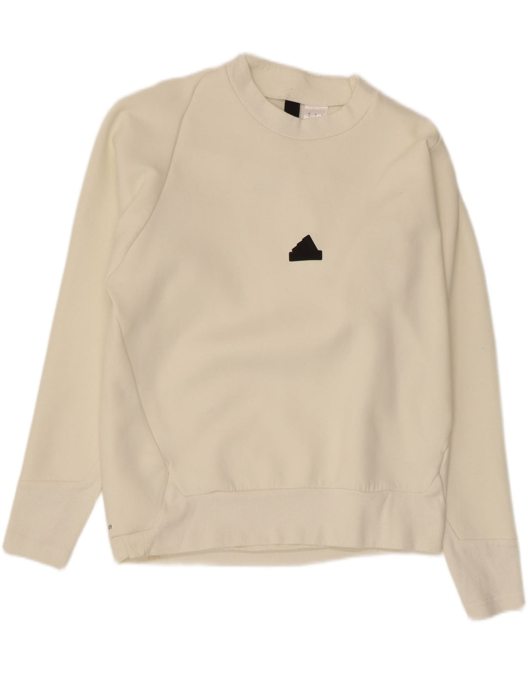 ADIDAS Mens Aeroready Sweatshirt Jumper Small Off White Cotton