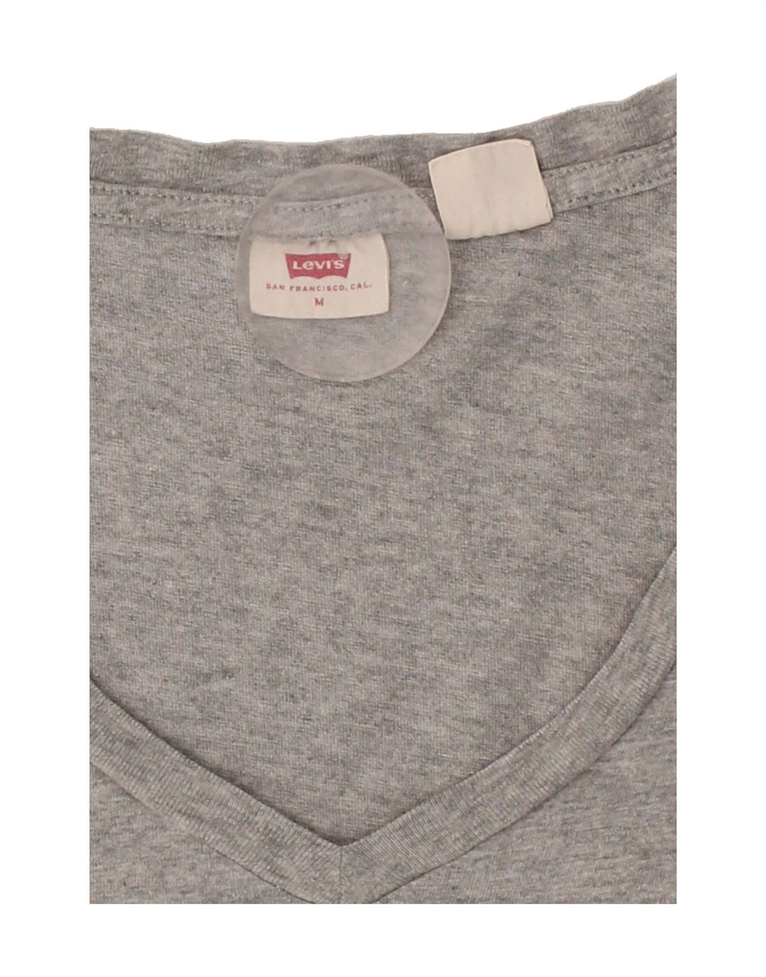 LEVI'S Womens T-Shirt Top UK 14 Medium Grey Cotton Vintage Levi's and Second-Hand Levi's from Messina Hembry 