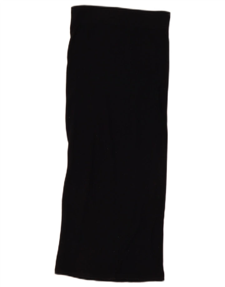 Zara Damen Maxirock Small W26 Schwarzes Nylon