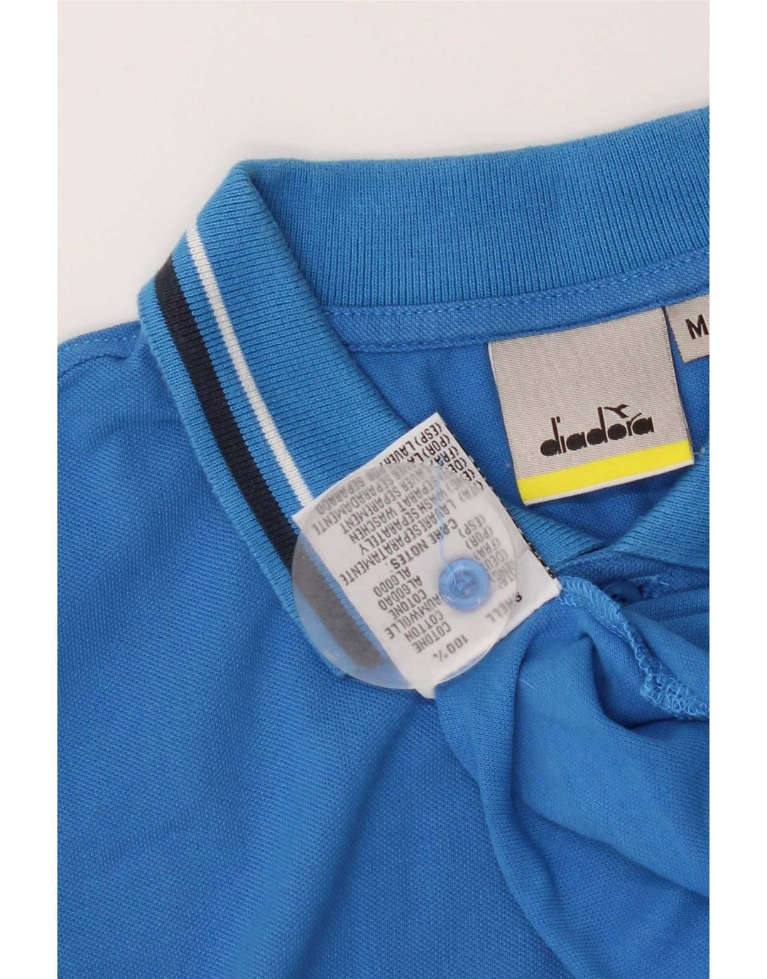 Diadora Herren-Poloshirt aus mittelblauer Baumwolle