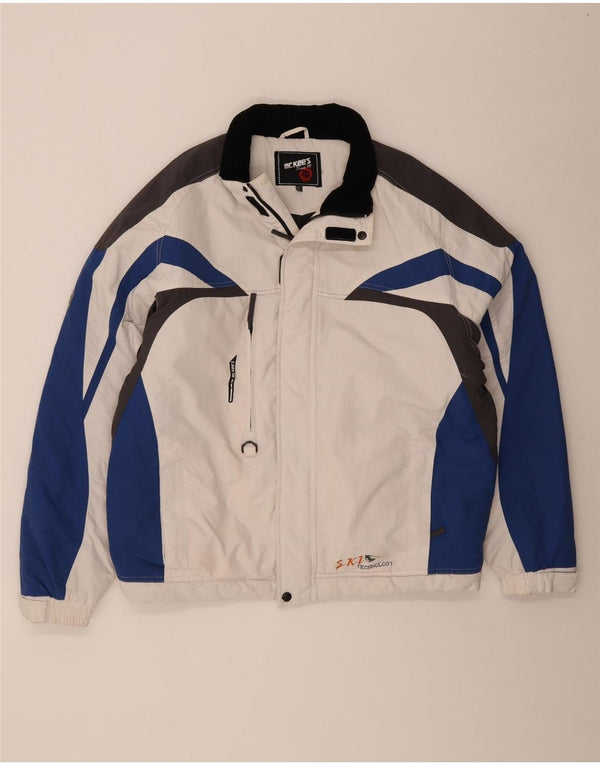 MC Kee's Herren-Skijacke UK 42 XL Weißes Colourblock-Nylon