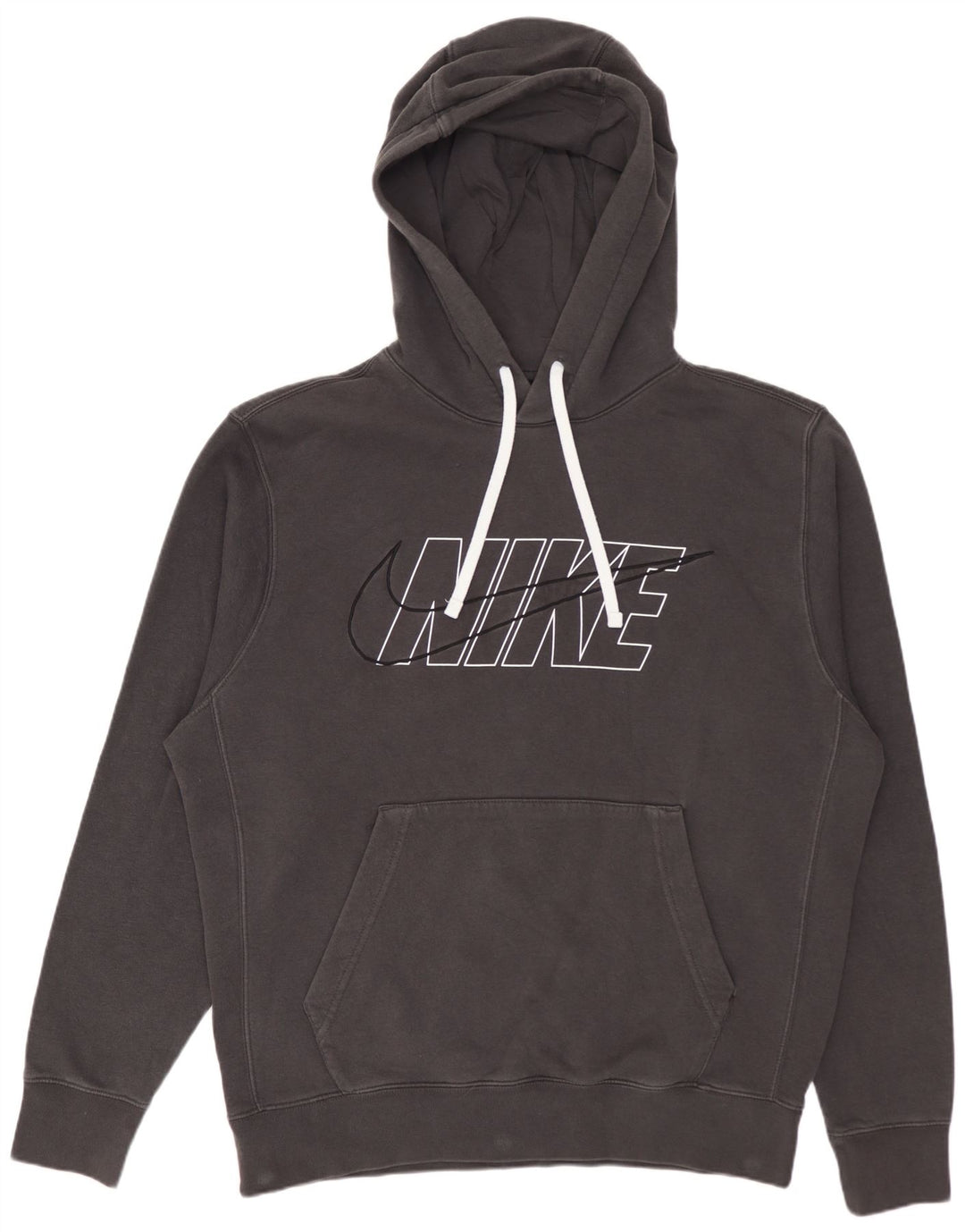 Nike Herren-Kapuzenpullover mit Grafik, mittelgraue Baumwolle