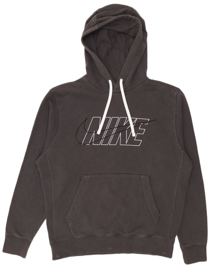 Nike Herren-Kapuzenpullover mit Grafik, mittelgraue Baumwolle