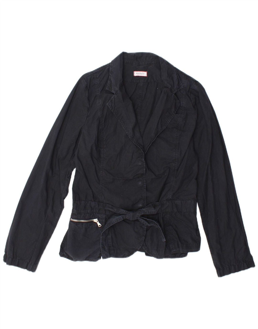 MAX & CO. Damen-Blazerjacke mit 3 Knöpfen, IT 46, Größe L, Schwarz