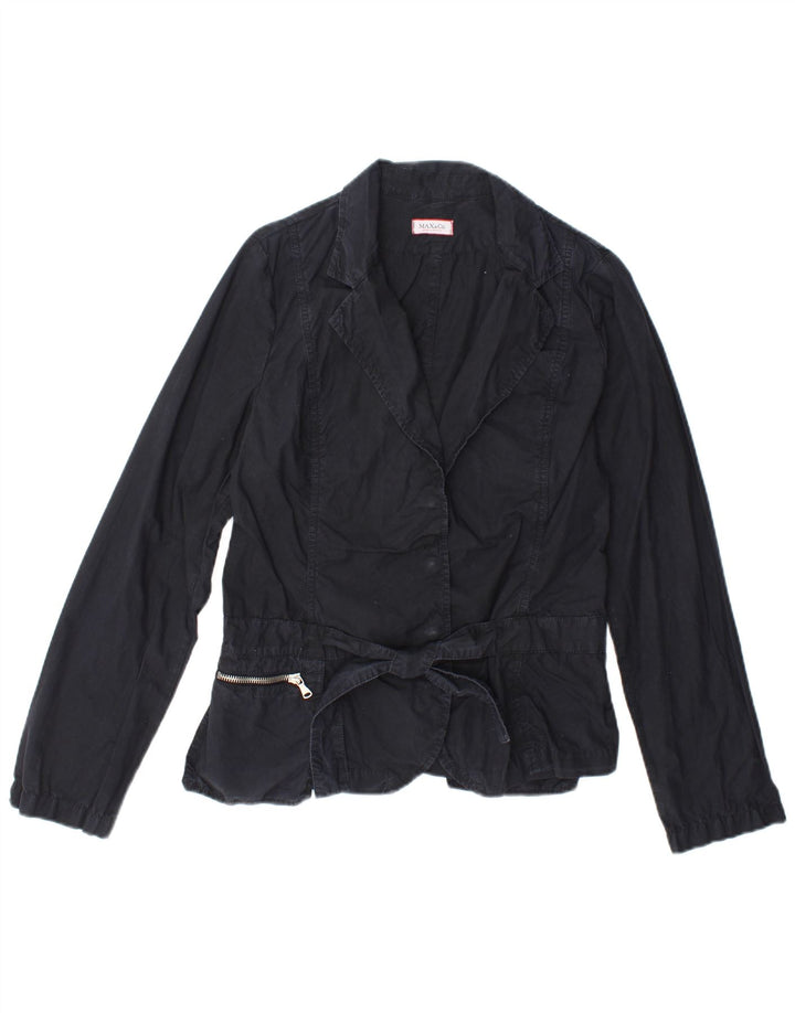 MAX & CO. Damen-Blazerjacke mit 3 Knöpfen, IT 46, Größe L, Schwarz