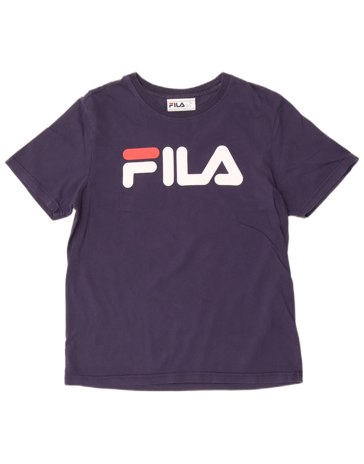 FILA Herren-T-Shirt mit Grafik, Größe S, marineblau, Baumwolle