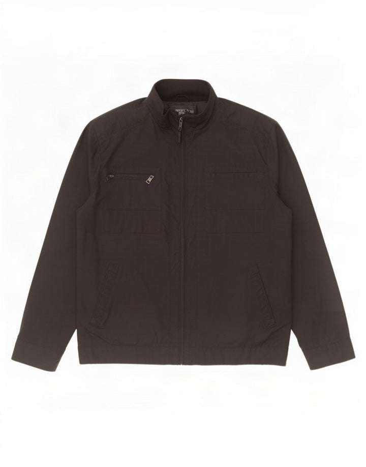 Marks & Spencer Herren-Utility-Jacke UK 38 Mittelschwarze Baumwolle