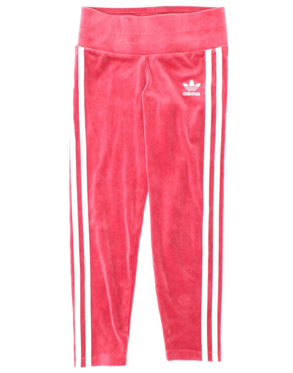 Adidas Samt-Leggings für Mädchen, 7–8 Jahre, rosa, Polyester
