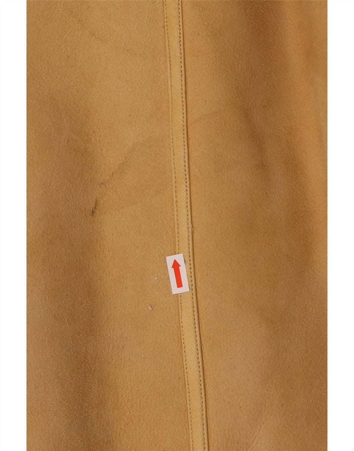 Vintage Damen Shearling Mantel IT 46 Großer Beige Shearling