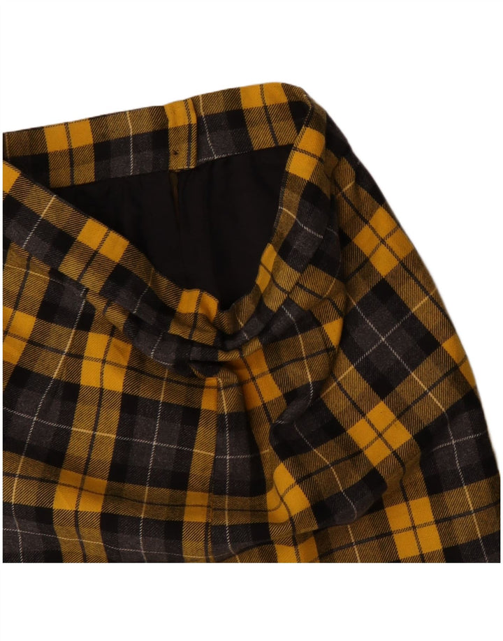 Vintage Damen Minirock W28 Mittelgelb kariert