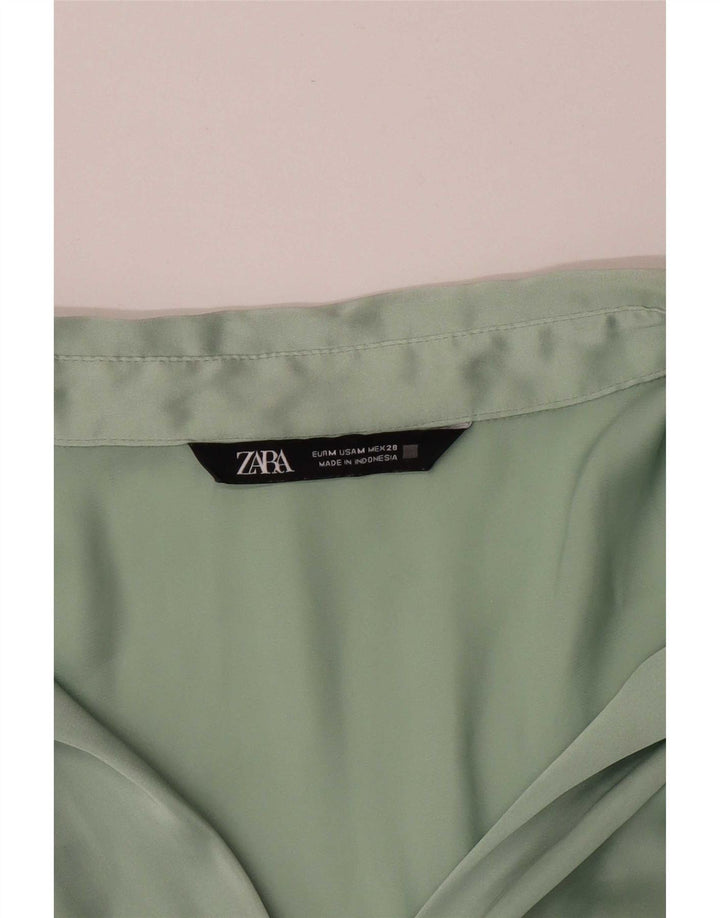 Zara Damen Hemdbluse UK 14 Mittelgrün