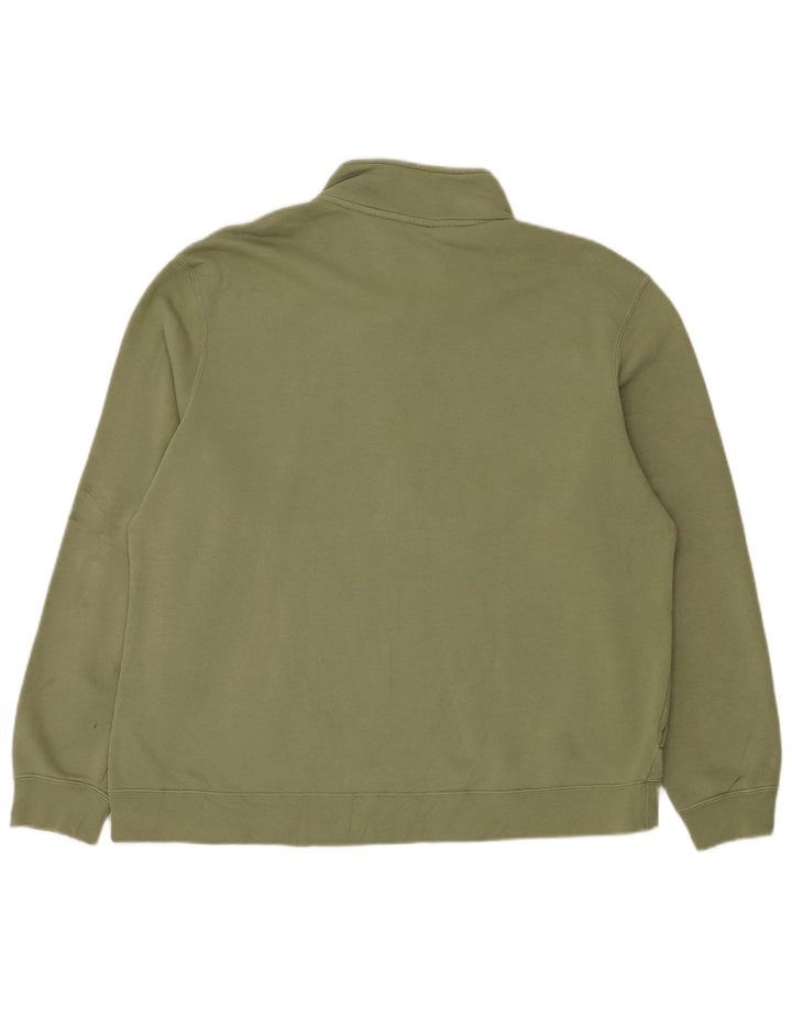 Nike Herren-Sweatshirt mit Reißverschluss, XL, grüne Baumwolle