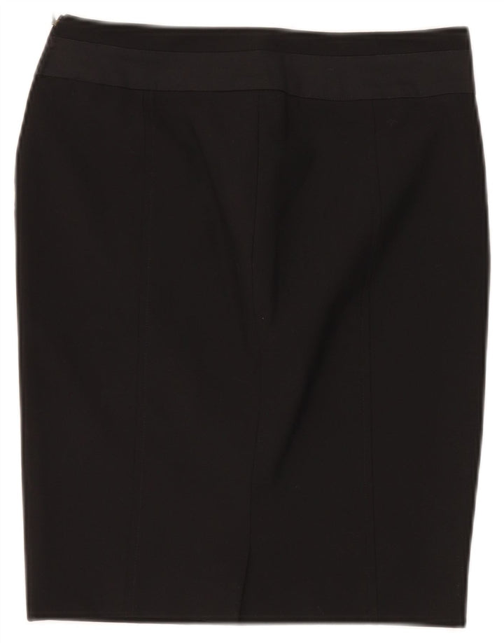 Just Cavalli Damen Bleistiftrock IT 42 Medium W28 Schwarz Polyester