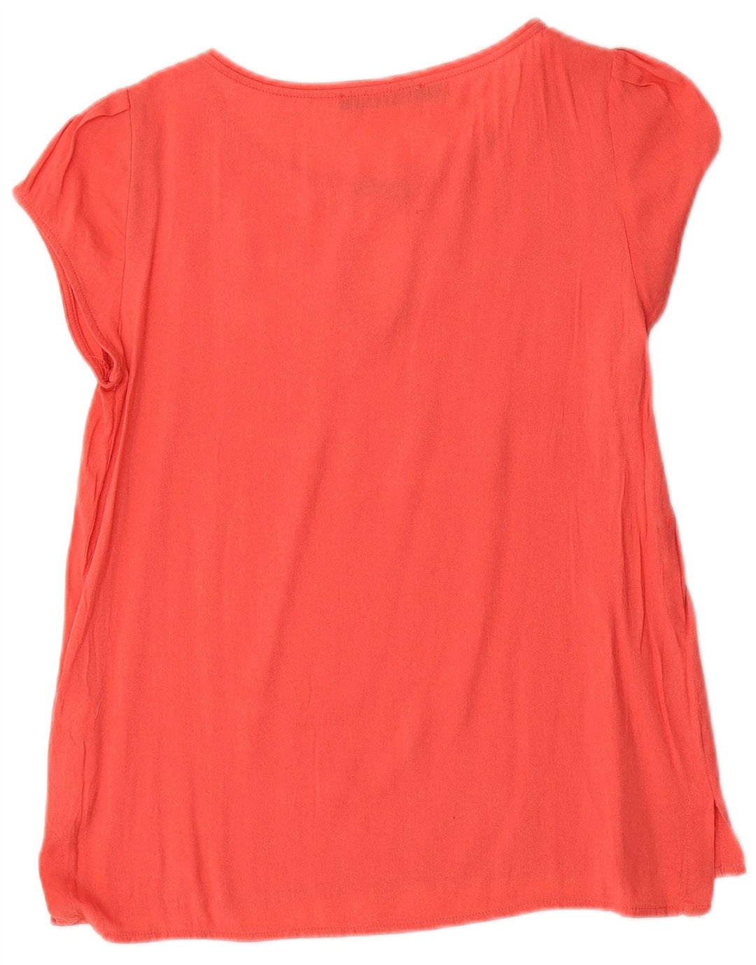 Zara Damen Bluse Top UK 12 Mittelrote Viskose