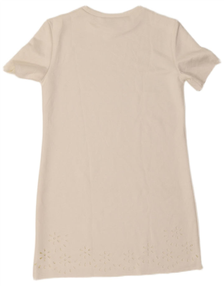 ZARA Damen-Etuikleid, Gr. 40, Größe S, weiß, geblümt