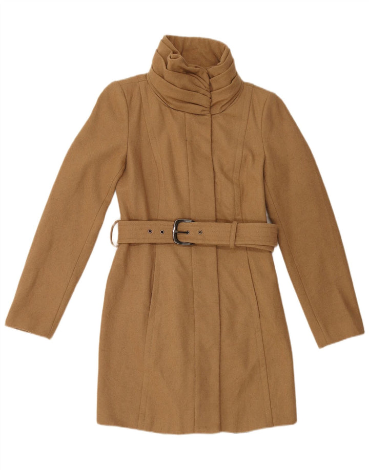 Zara Damen Mantel UK 10 Small Beige