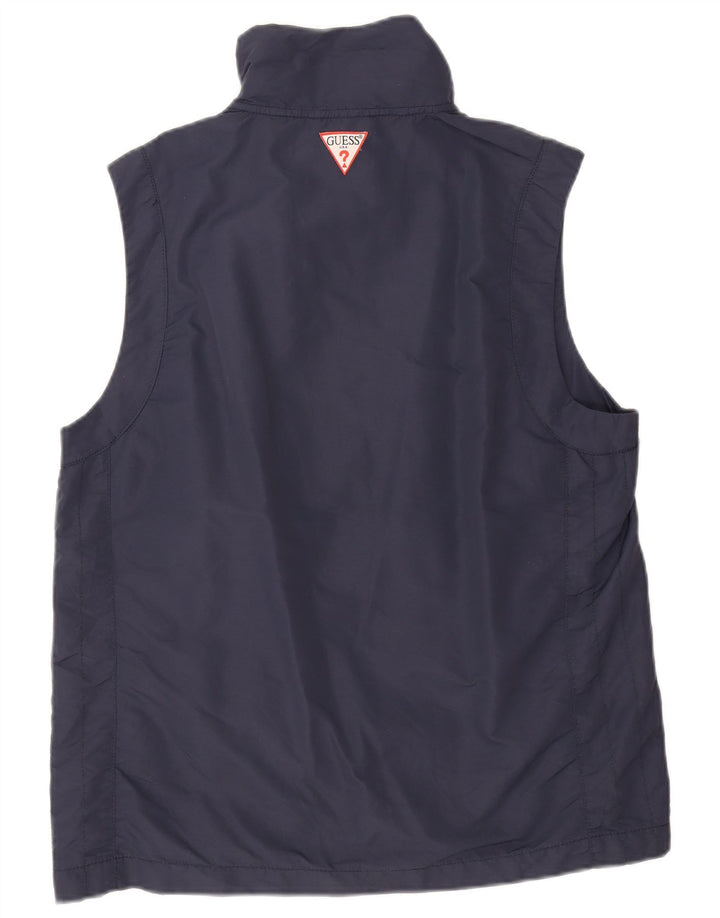 Guess Herren-Trainingsanzug, ärmellos, Jacke, XL, Marineblau, Polyester