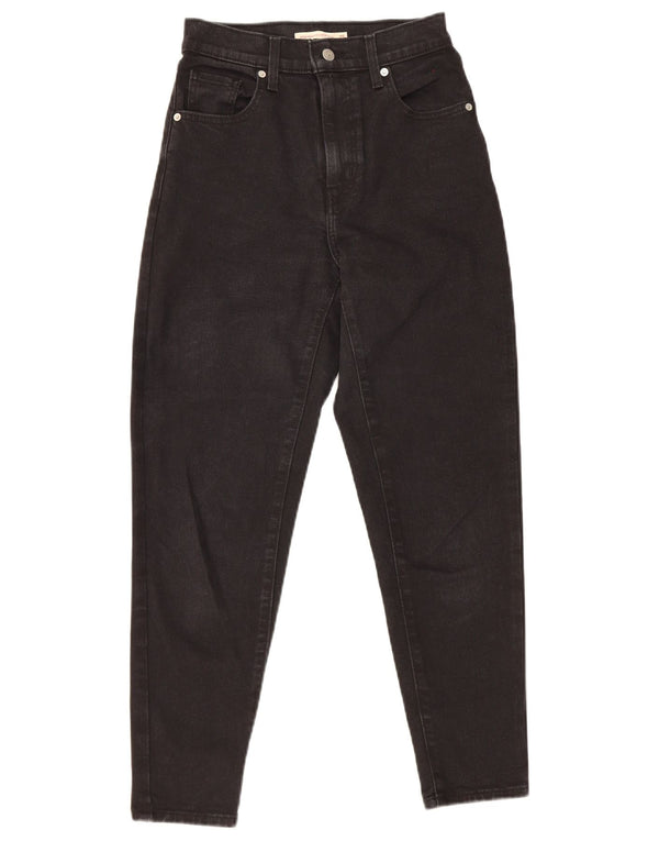 Levi's Damen Mom-Jeans mit hoher Taille, W25, L27, schwarze Baumwolle