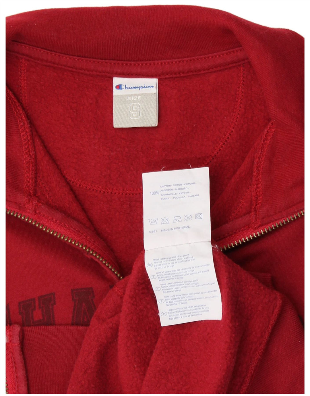 CHAMPION Womens Crop Graphic Trainingsanzug Top Jacke UK 10 Small Burgund