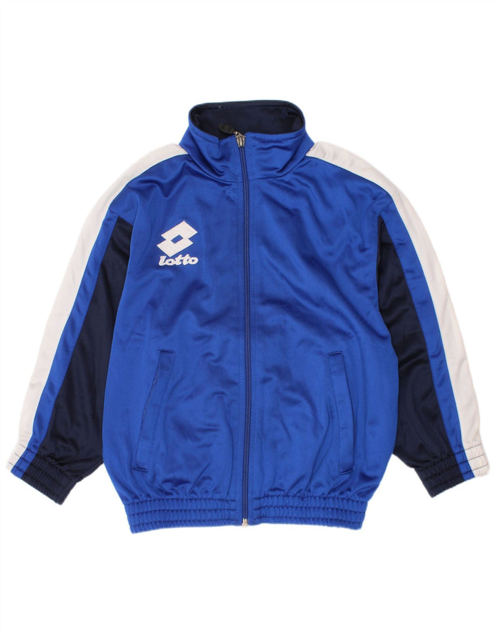 Lotto Jungen-Trainingsanzug, Oberteil, Jacke, 5–6 Jahre, Größe S, Blau, Farbblock
