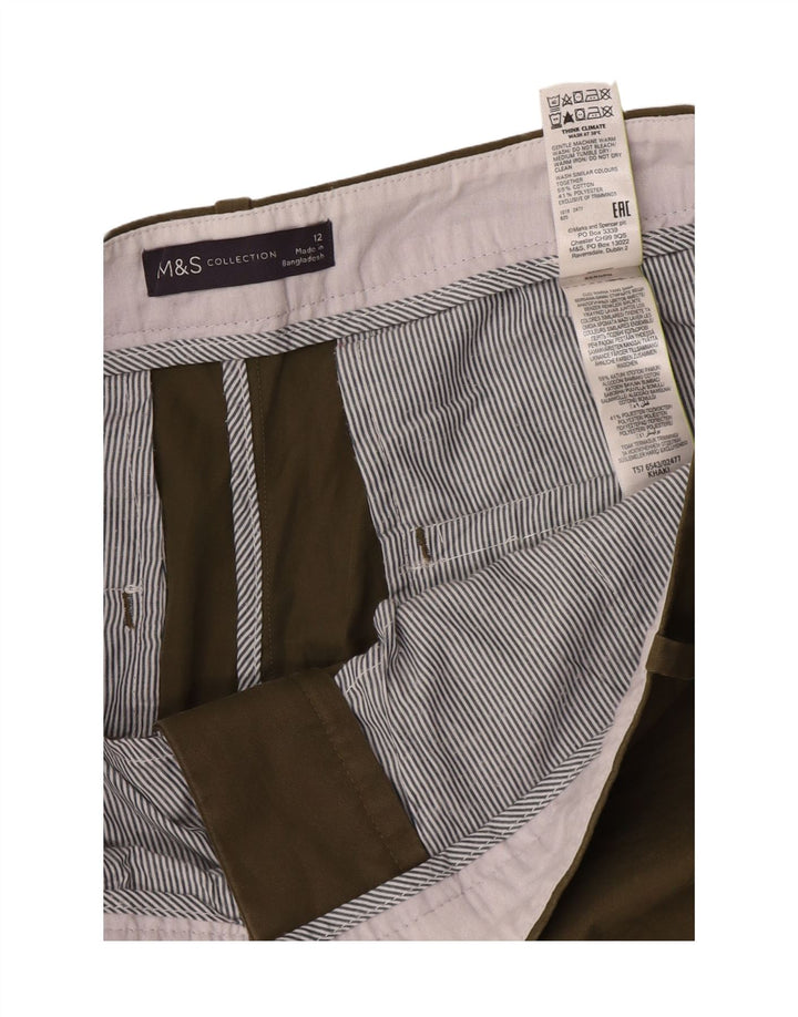 Marks & Spencer Damen Slim Capri-Hose UK 12 Medium W32 L20 Khaki