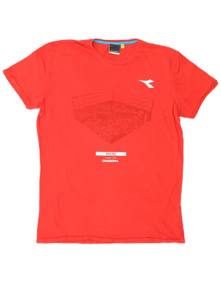 Diadora Herren Grafik T-Shirt Top 2XL Rot