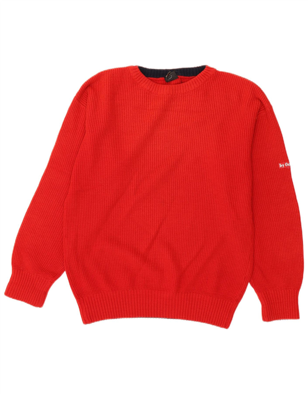 Ivy Oxford Herren-Pullover mit Rundhalsausschnitt, mittelrote Wolle