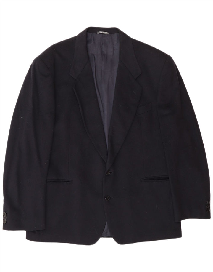 Ferre Herren-Blazer mit 2 Knöpfen, UK 40, große marineblaue Wolle