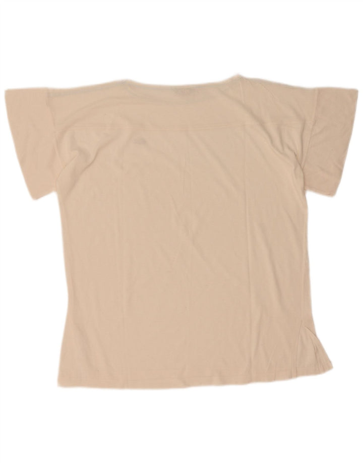 Lacoste Damen T-Shirt Top Größe 44 Große weiße Baumwolle